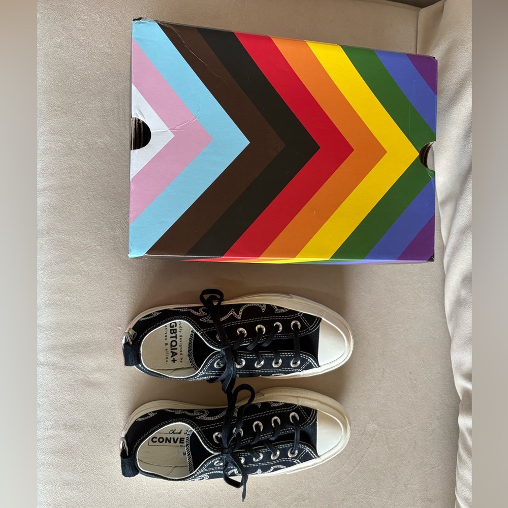 Converse Chuck 70 Pride Low Top Shoes with Rainbow Soles